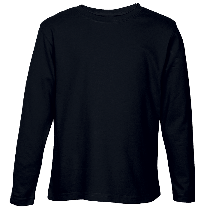 145g Kiddies Long Sleeve T-Shirt  Black / 3 to 4 /
