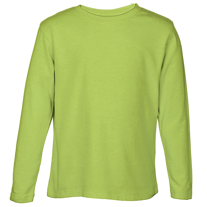 145g Kiddies Long Sleeve T-Shirt  Lime / 3 to 4 /
