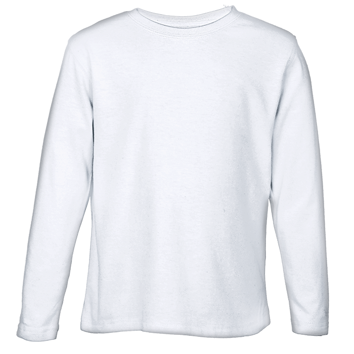 145g Kiddies Long Sleeve T-Shirt  White / 3 to 4 /