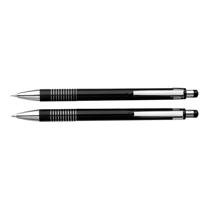 Matching Ballpoint Pen and Clutch Pencil Set in Translucent Black / STD / Last Buy - Writing Instruments