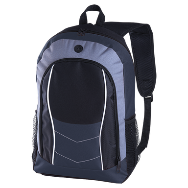 BB0163 - Arrow Design Backpack with Front Flap Navy / STD /