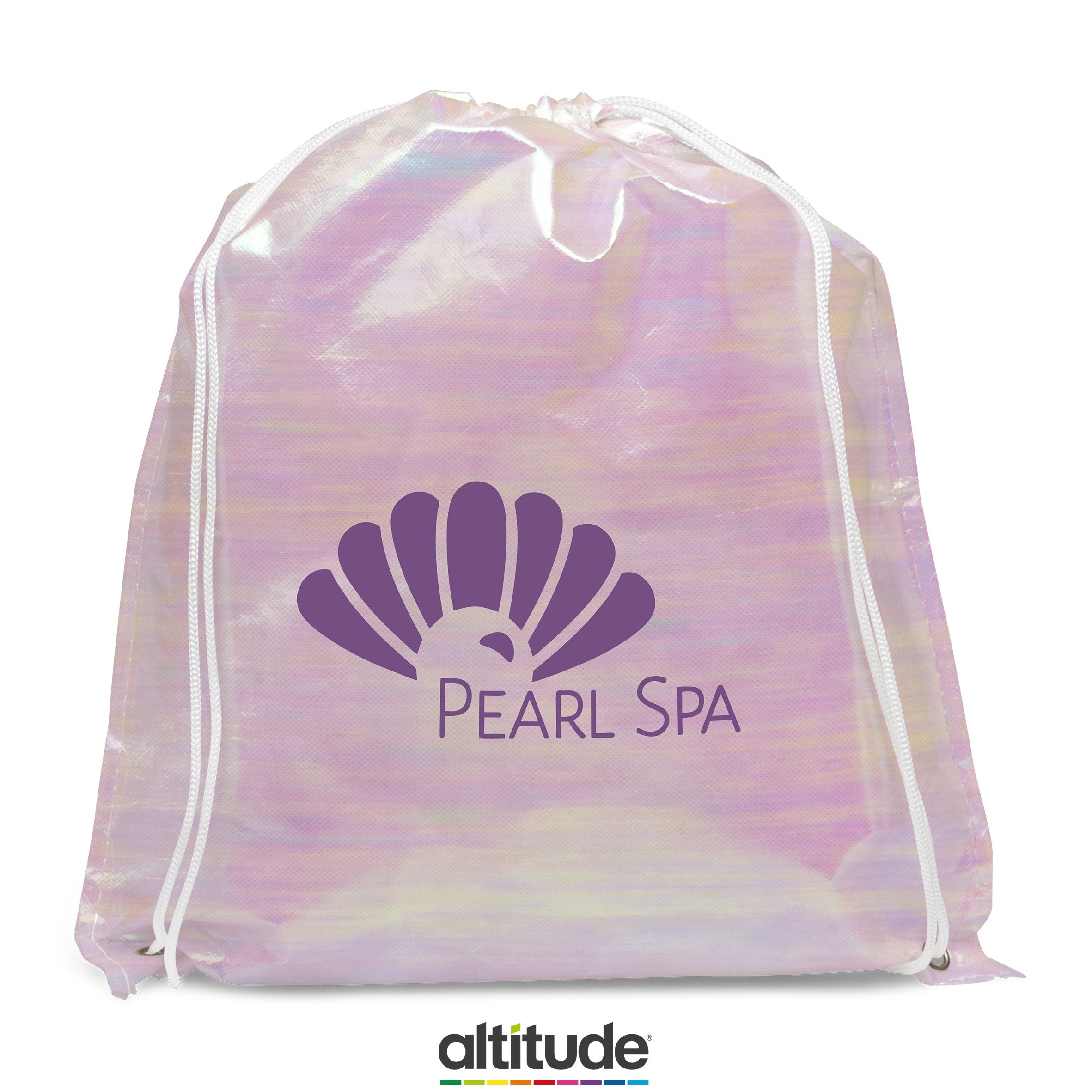 Harlequin Drawstring Bag - Pearl