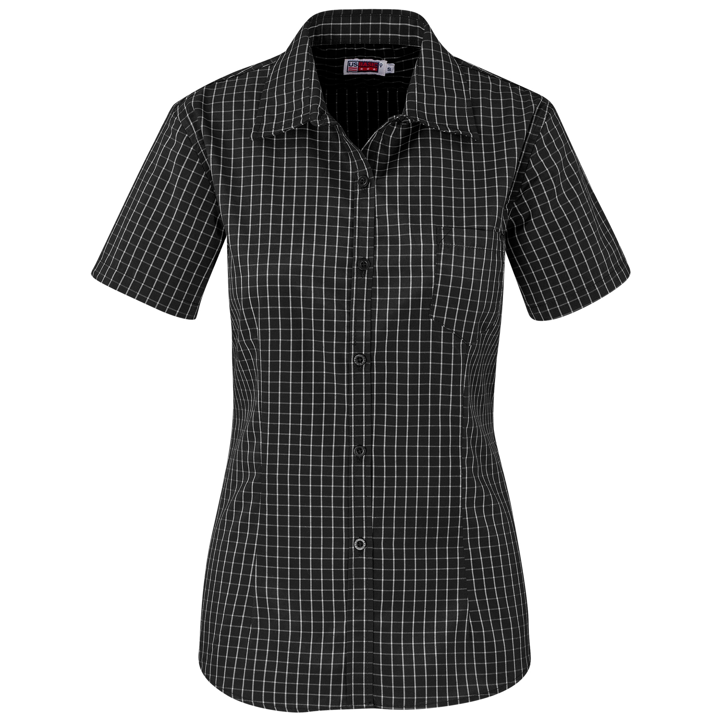 Ladies Short Sleeve Aston Shirt L / Black / BL
