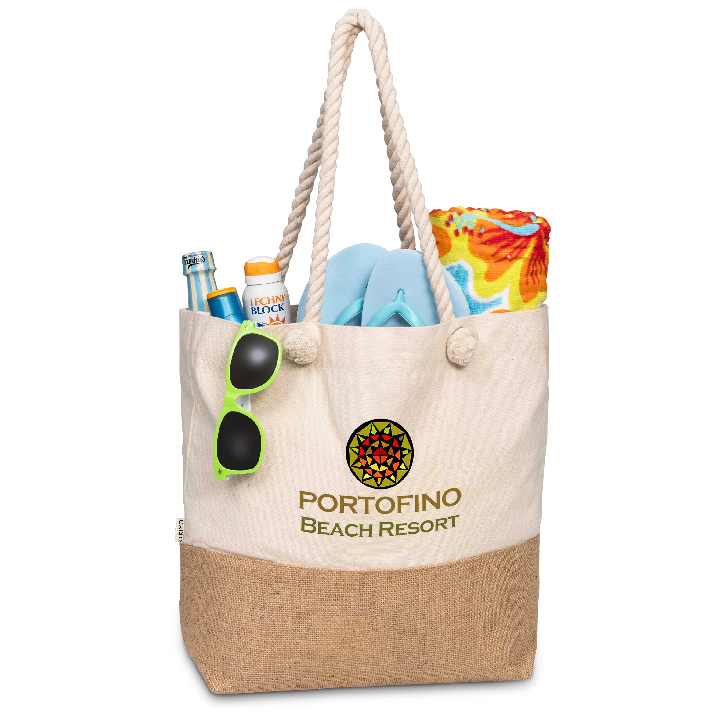 Suna Jute & Cotton Beach Bag Natural / NT