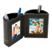 Dual Pen Holder with 2 Photo Frames Black / STD / Last Buy - Office Accessories