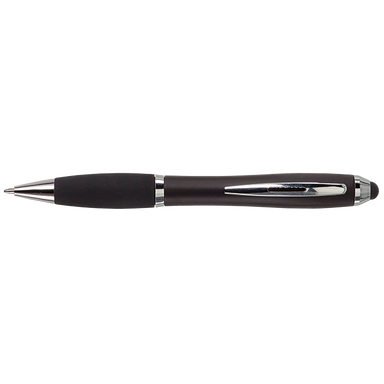 Ballpoint Pen with Rubber Grip and Stylus Black / STD / Regular - Writing Instruments
