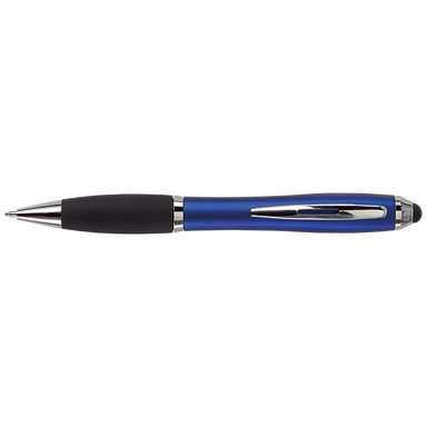 Ballpoint Pen with Rubber Grip and Stylus Blue / STD / Regular - Writing Instruments