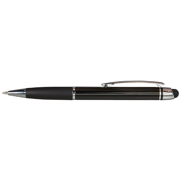 Stylus Ballpoint Pen with Matching Coloured Grip Black / STD / Last Buy - Writing Instruments