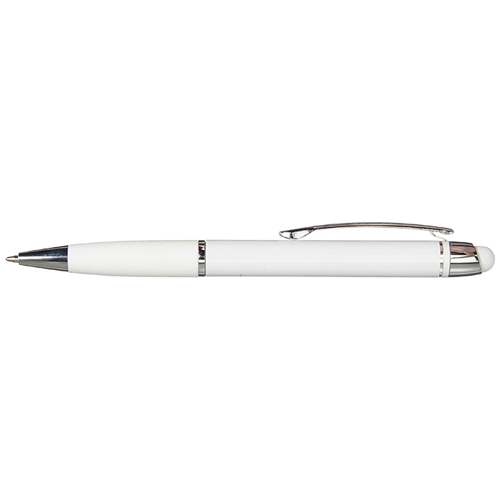 Stylus Ballpoint Pen with Matching Coloured Grip White / STD / Regular - Writing Instruments
