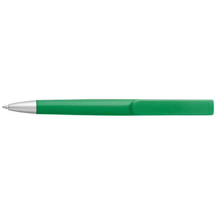 Rounded Clip Ballpoint Pen With Coloured Barrel Green / STD / Last Buy - Writing Instruments