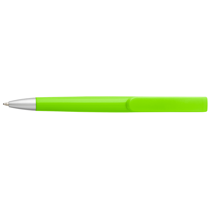 Rounded Clip Ballpoint Pen With Coloured Barrel Lime / STD / Last Buy - Writing Instruments