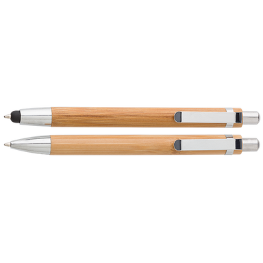 Bamboo Pen and Clutch Pencil Set Brown / STD / Regular - Writing Instruments