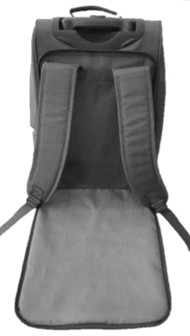 56cm Small Duffel Bag On Wheels with Backpack Straps| Black-Duffel Bags