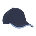 6 Panel Canvas Binding Cap Navy/Sky / STD / Regular - Caps