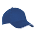 6 Panel Sandwich Peak Cap Royal/White / STD / Regular - Caps