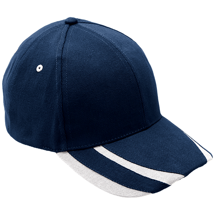 6 Panel Supporter Cap Navy/White / STD / Regular - Caps