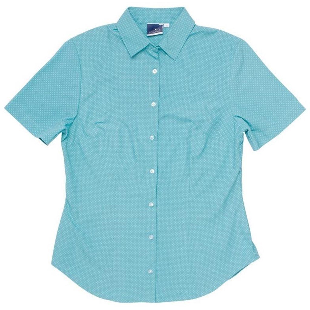 Rita Short Sleeve Blouse  - Aqua