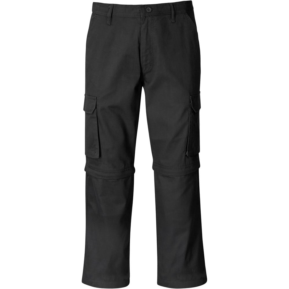 Mens Cargo Zip Off Pants  - Brown