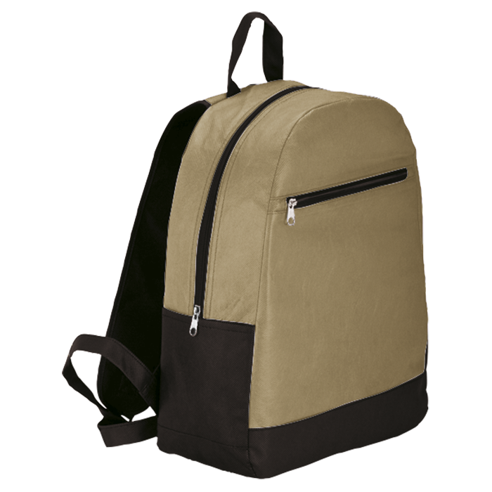 Backpack with Front Zip Pocket Non-Woven