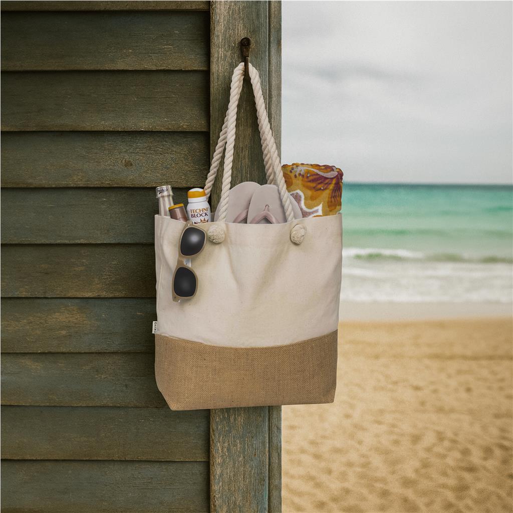 Suna Jute & Cotton Beach Bag