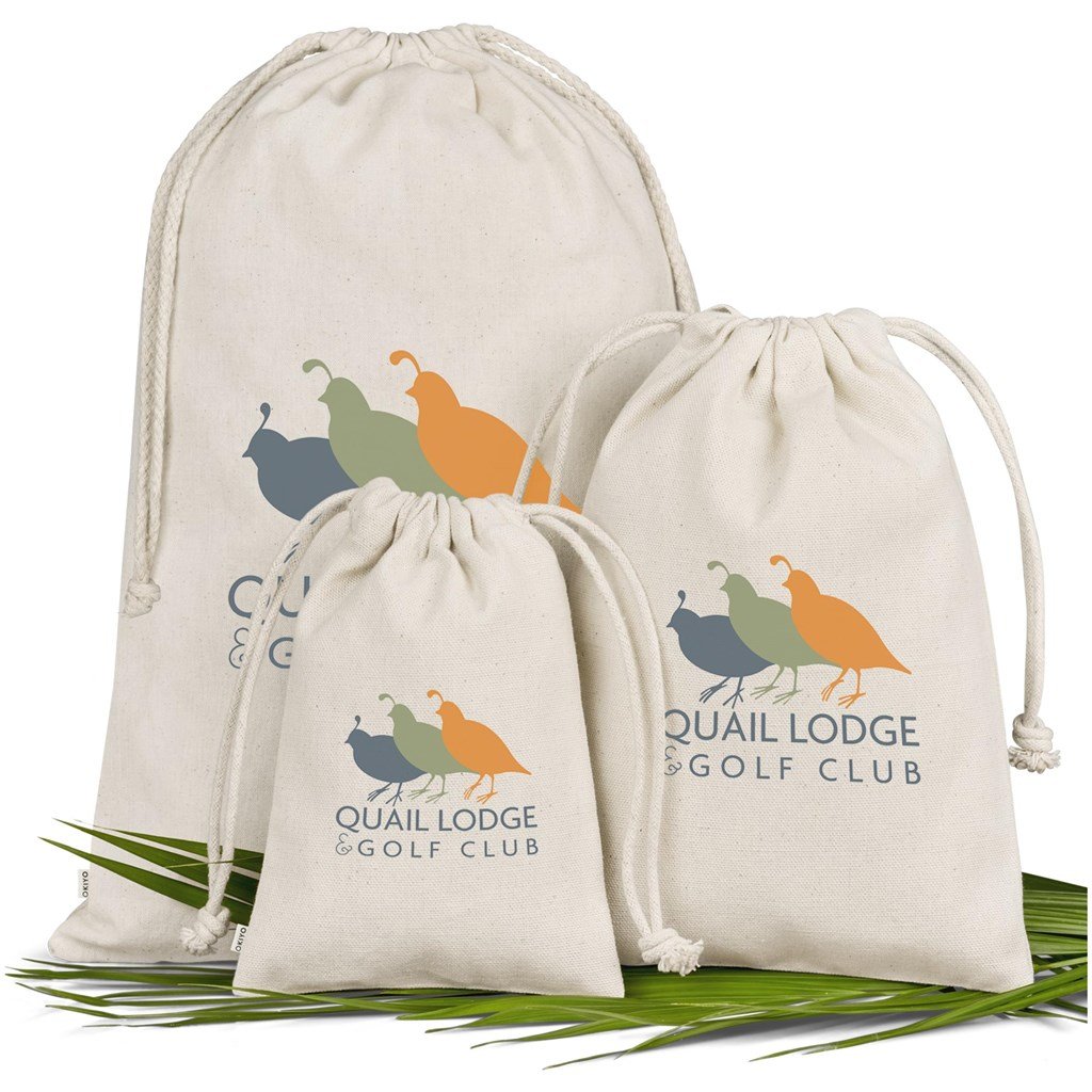 Chikara Maxi Cotton Drawstring Pouch