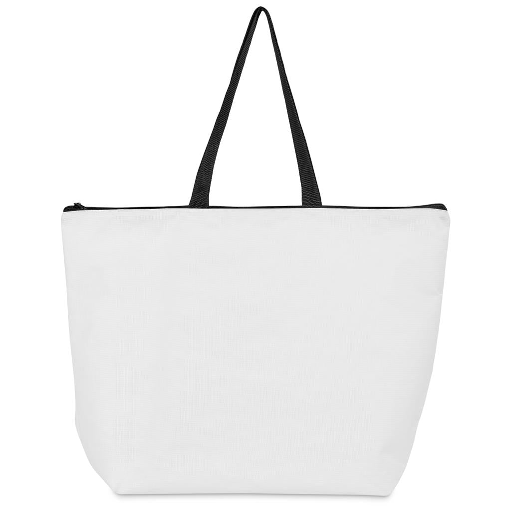 Custom Skyline Recycled PET Stitch-Bond Shopper With Zip