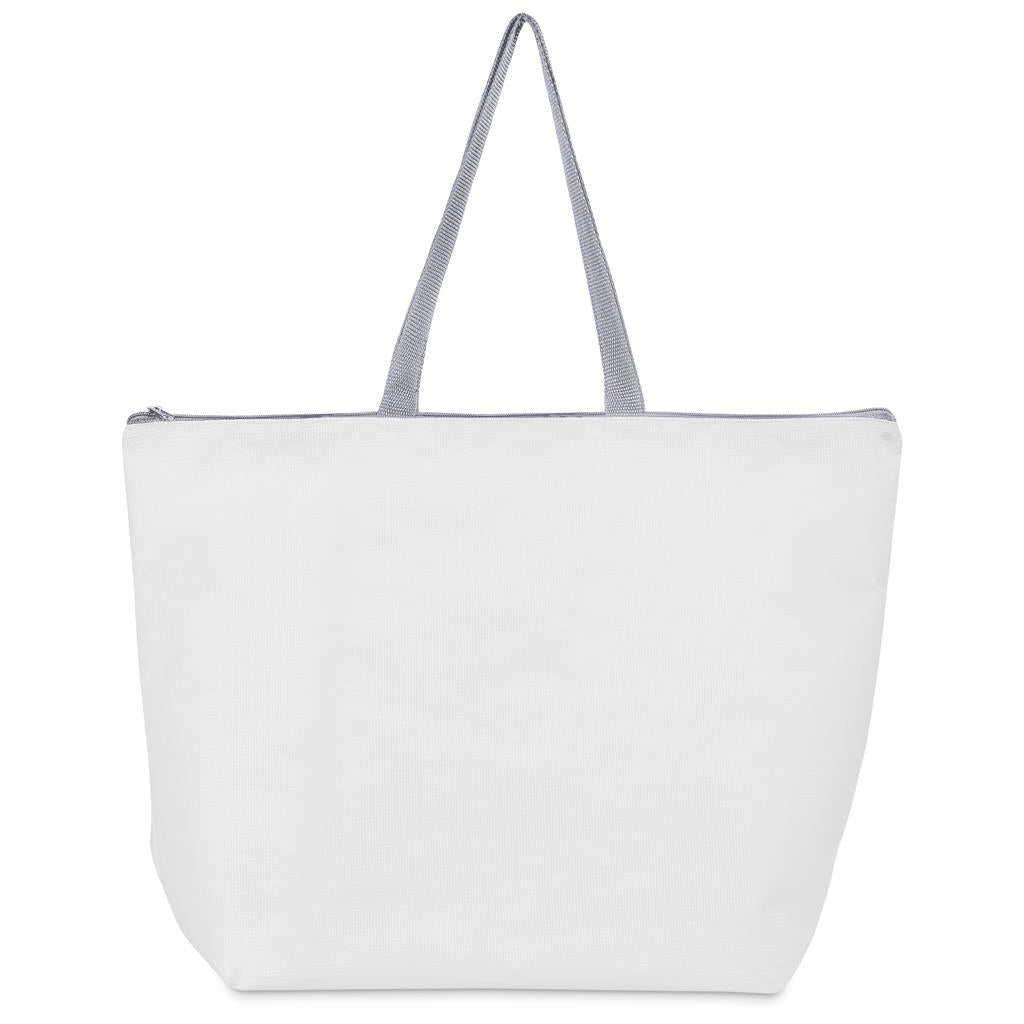 Custom Skyline Recycled PET Stitch-Bond Shopper With Zip