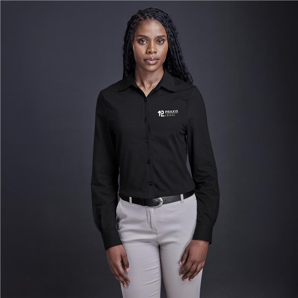 Ladies Long Sleeve  Cronus Knitted Shirt