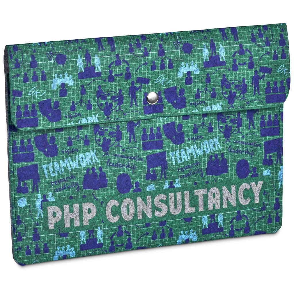 Pre-Production Sample Custom Revo RPET Felt Document Holder