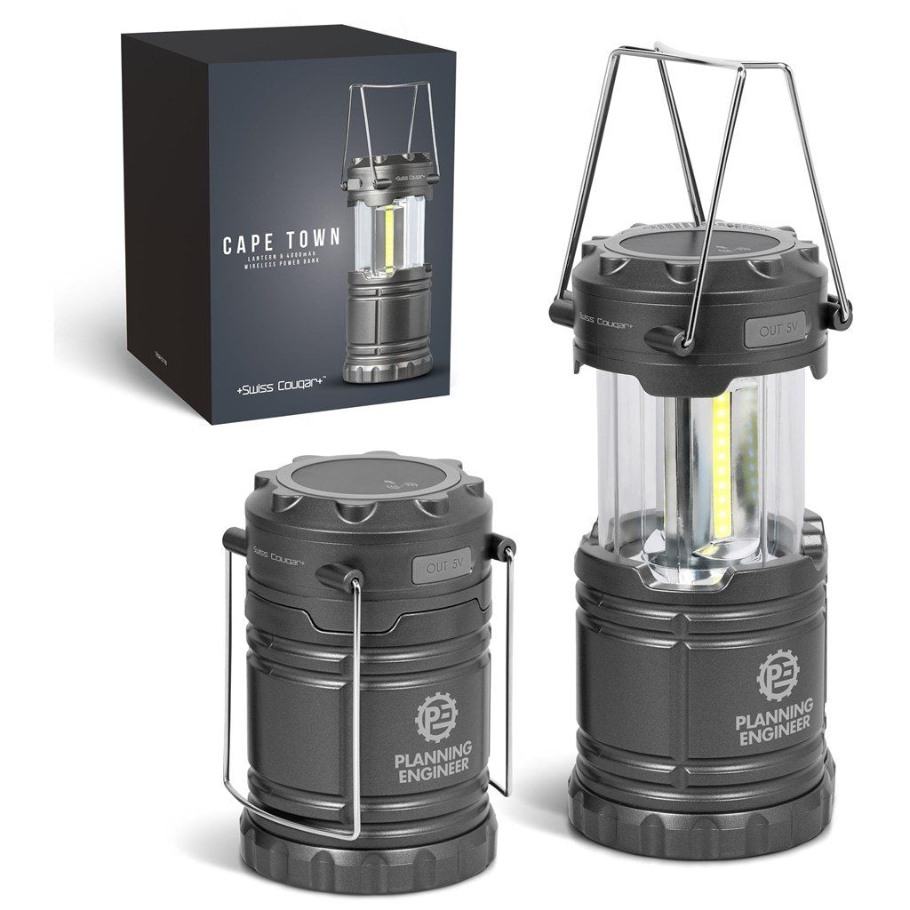 Cape Town Lantern & Wireless Charging Power Bank - 4,000mAh