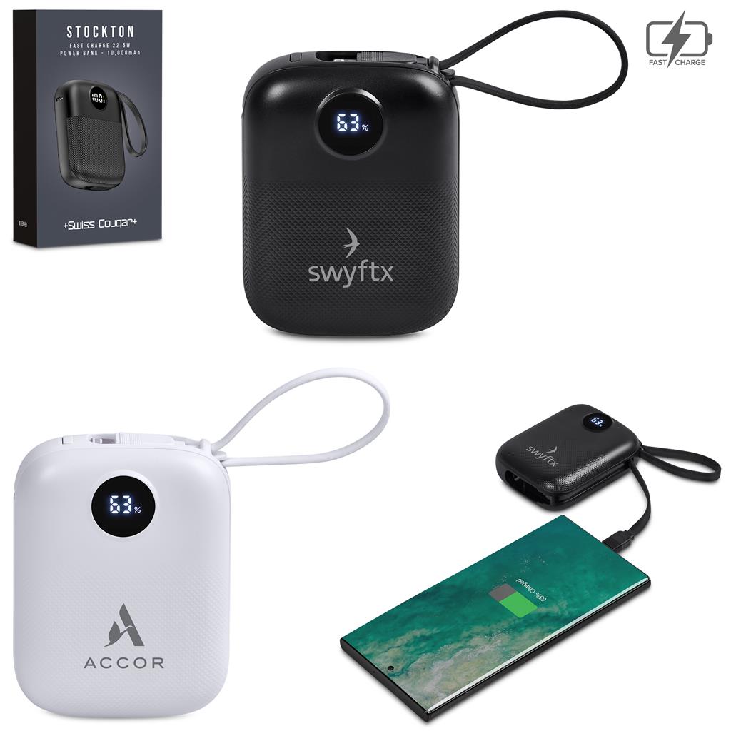 Stockton Fast Charge 22.5W Power Bank - 10000mAh
