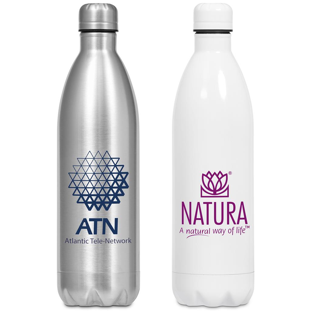 Serendipio Atlantis Stainless Steel Vacuum Water Bottle - 1 Litre - Silver