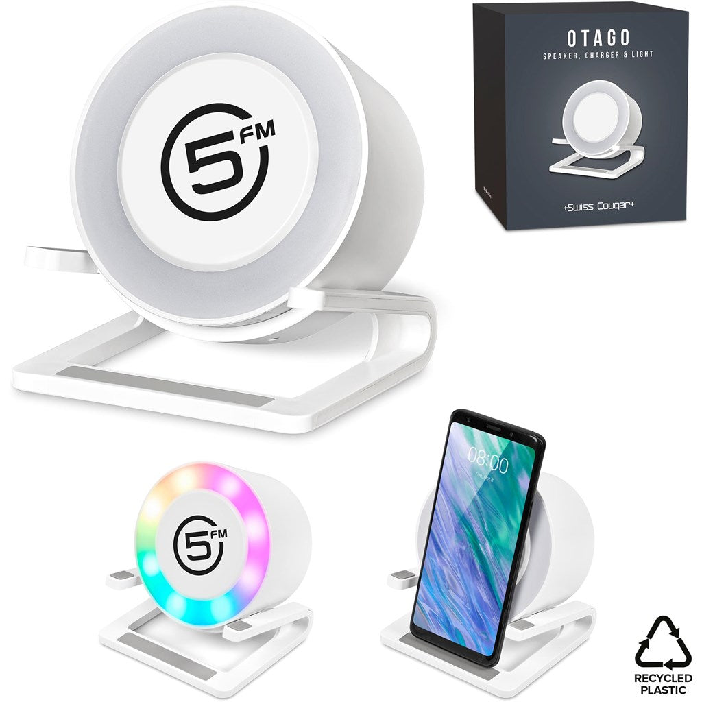 Otago Bluetooth Speaker, Wireless Charger, Phone Stand & Night Light