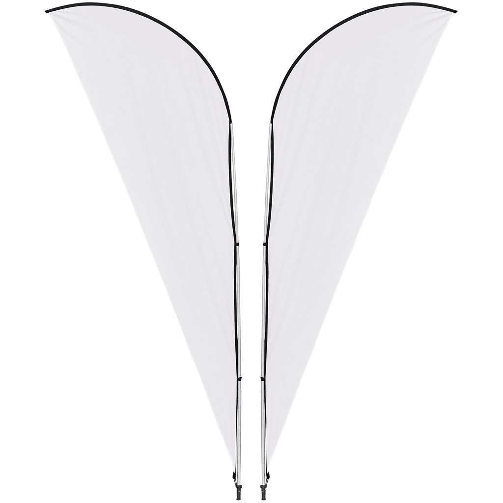 Legend 2M Sublimated Sharkfin Double-Sided Flying Banner - 1 complete unit