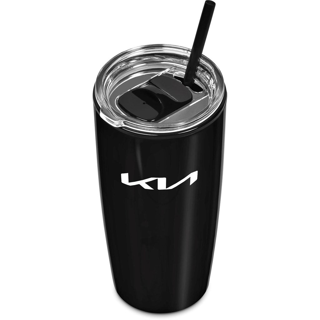Daytona Plastic 2-in-1 Double-Wall Tumbler & Straw - 600ml