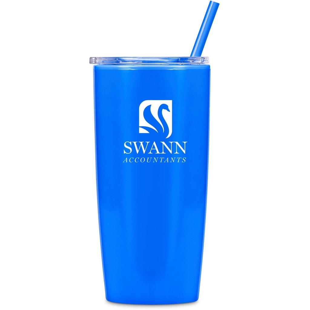 Daytona Plastic 2-in-1 Double-Wall Tumbler & Straw - 600ml