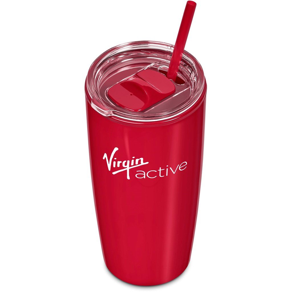 Daytona Plastic 2-in-1 Double-Wall Tumbler & Straw - 600ml
