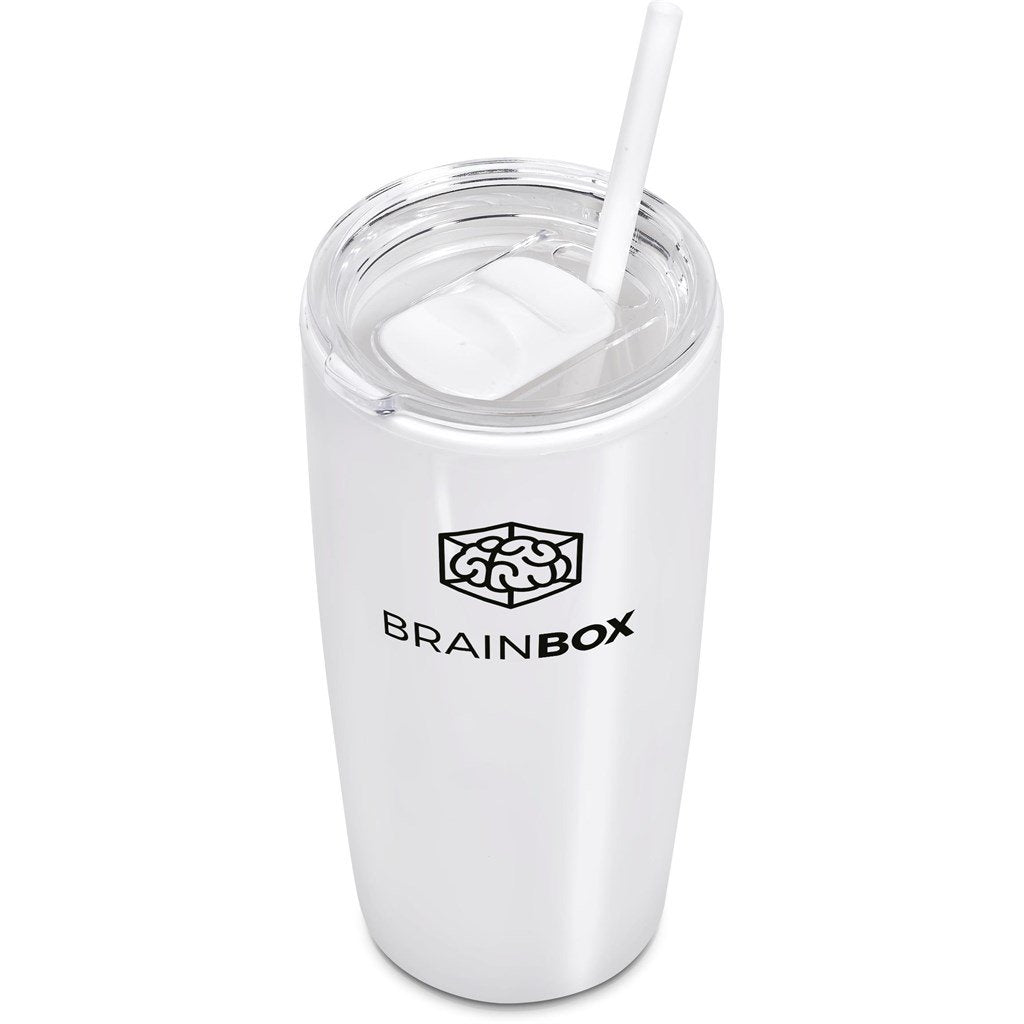 Daytona Plastic 2-in-1 Double-Wall Tumbler & Straw - 600ml