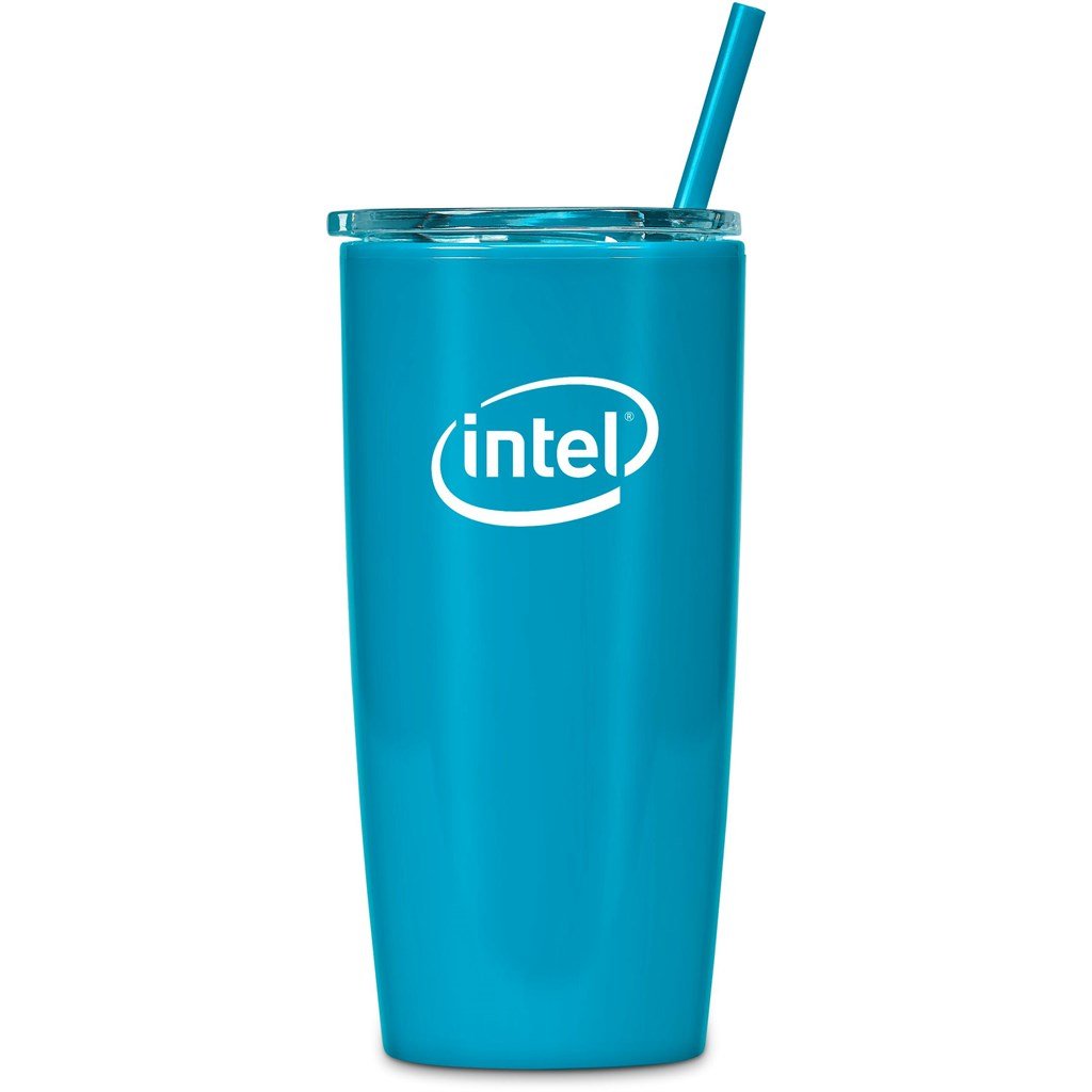 Daytona Plastic 2-in-1 Double-Wall Tumbler & Straw - 600ml