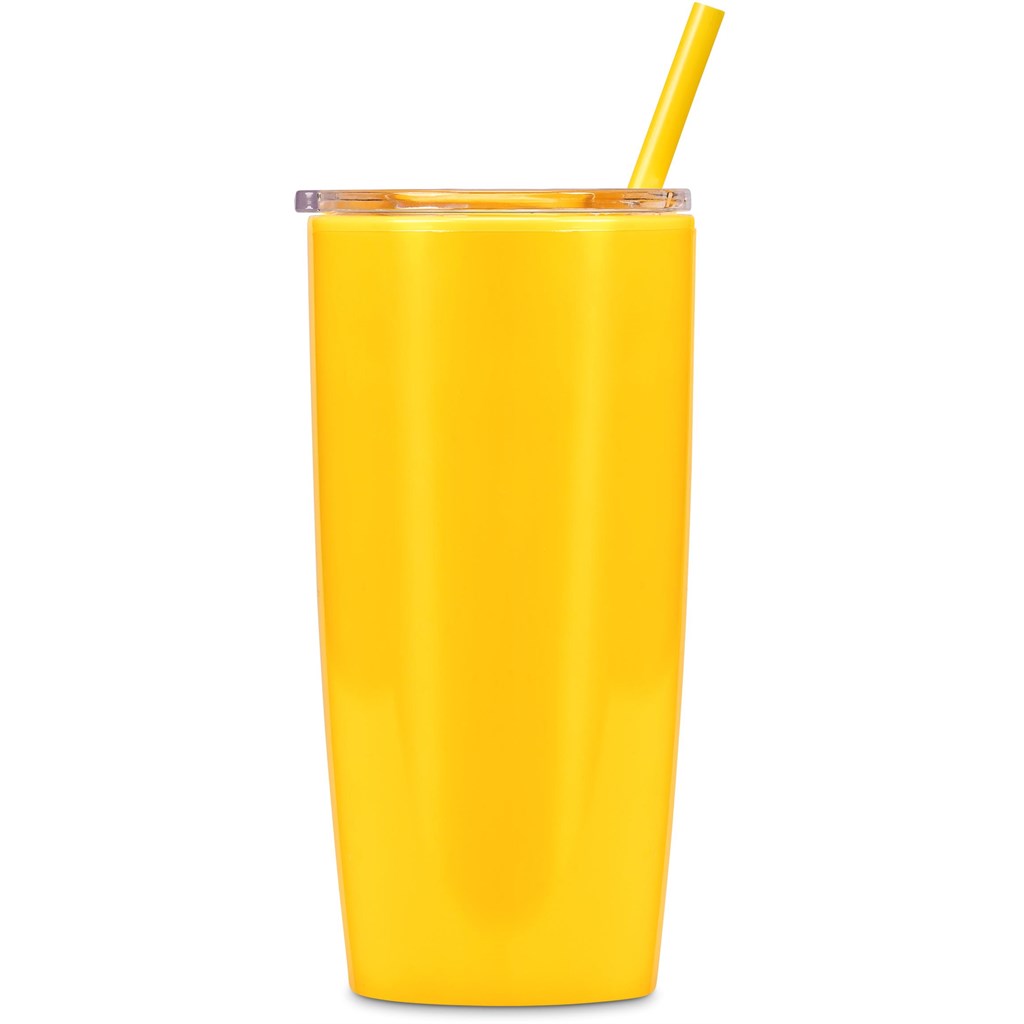 Daytona Plastic 2-in-1 Double-Wall Tumbler & Straw - 600ml