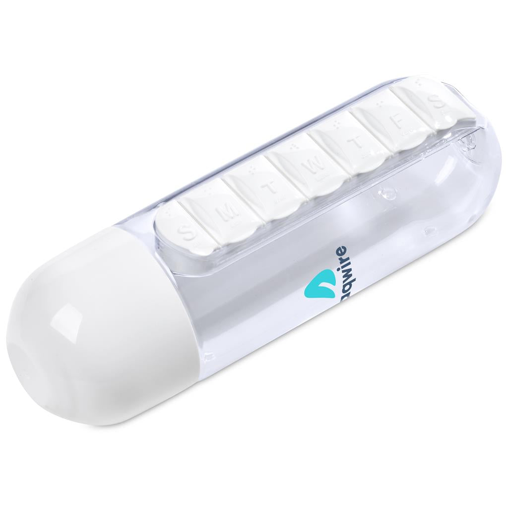 Vita-Stream Pill Box Plastic Water Bottle - 600ml