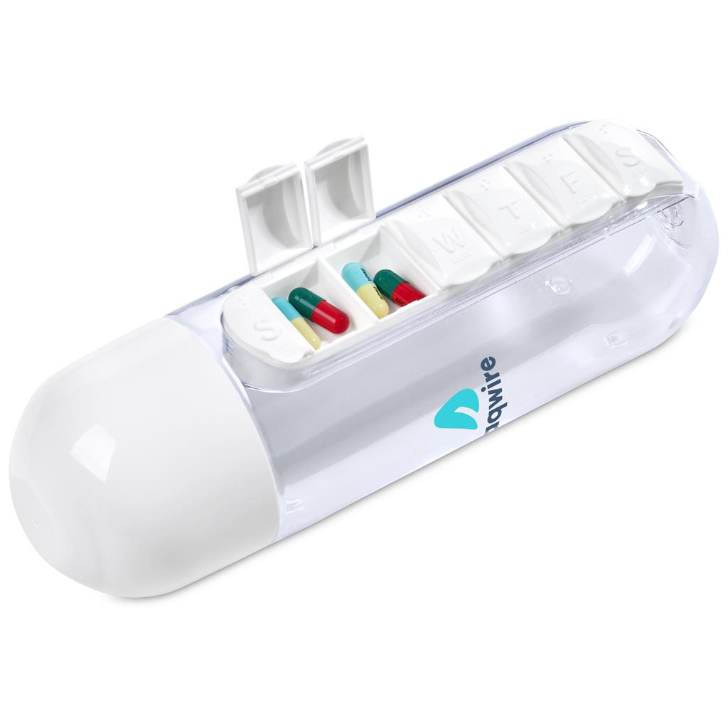 Vita-Stream Pill Box Plastic Water Bottle - 600ml