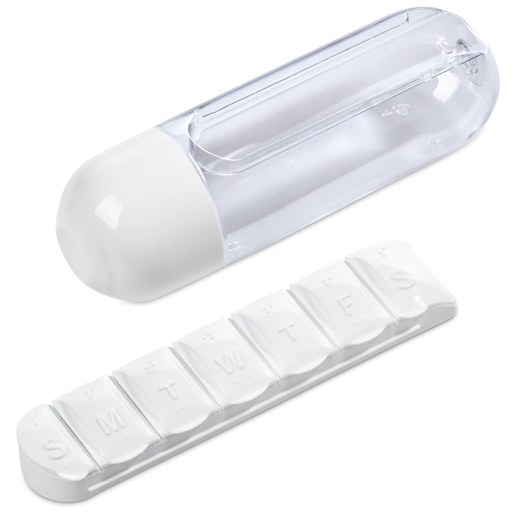 Vita-Stream Pill Box Plastic Water Bottle - 600ml