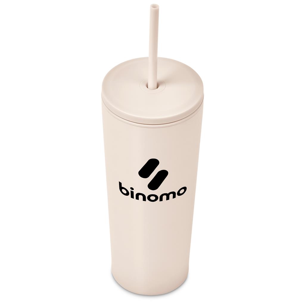 Concorde Stainless Steel & Plastic Double-Wall Tumbler & Straw - 720ml