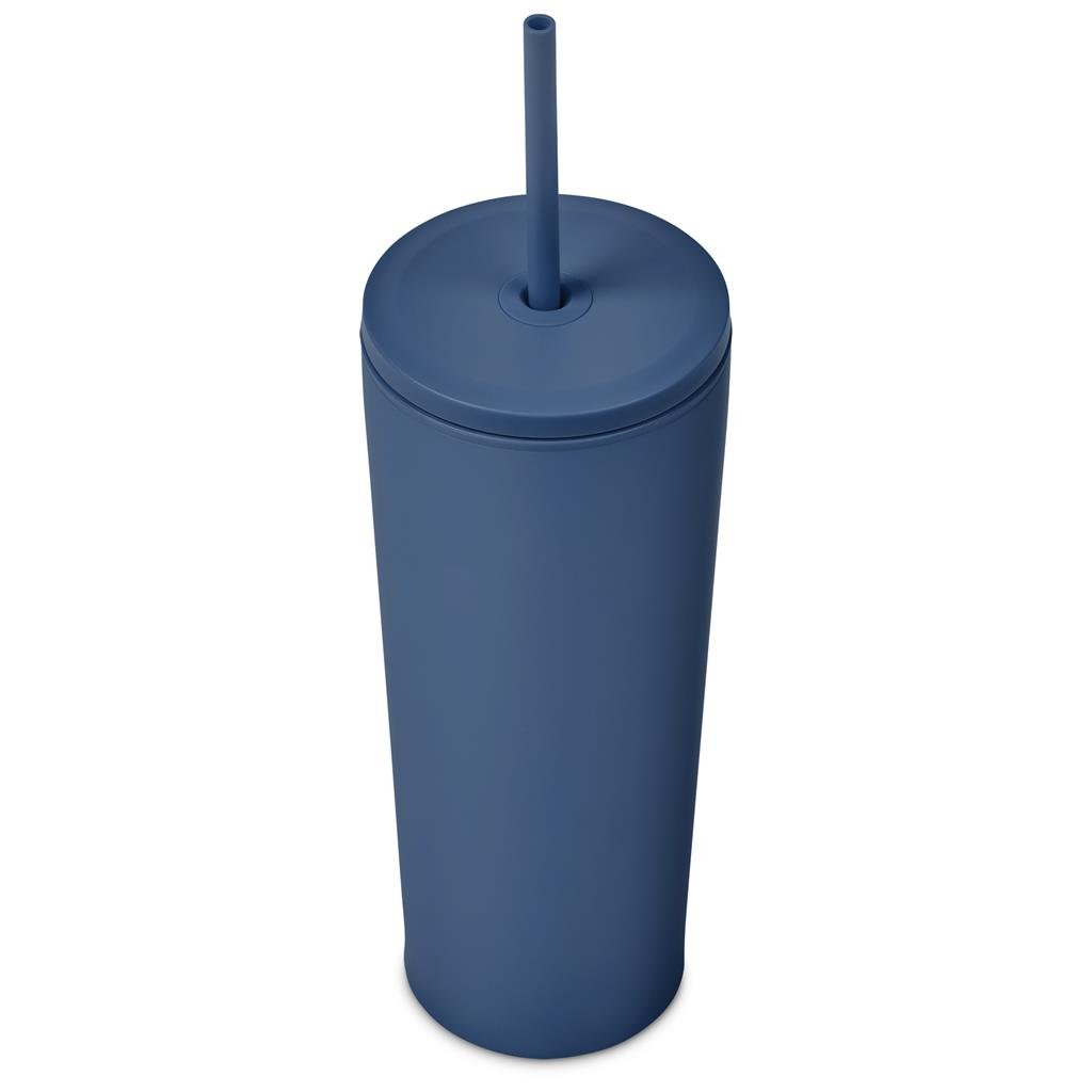 Concorde Stainless Steel & Plastic Double-Wall Tumbler & Straw - 720ml