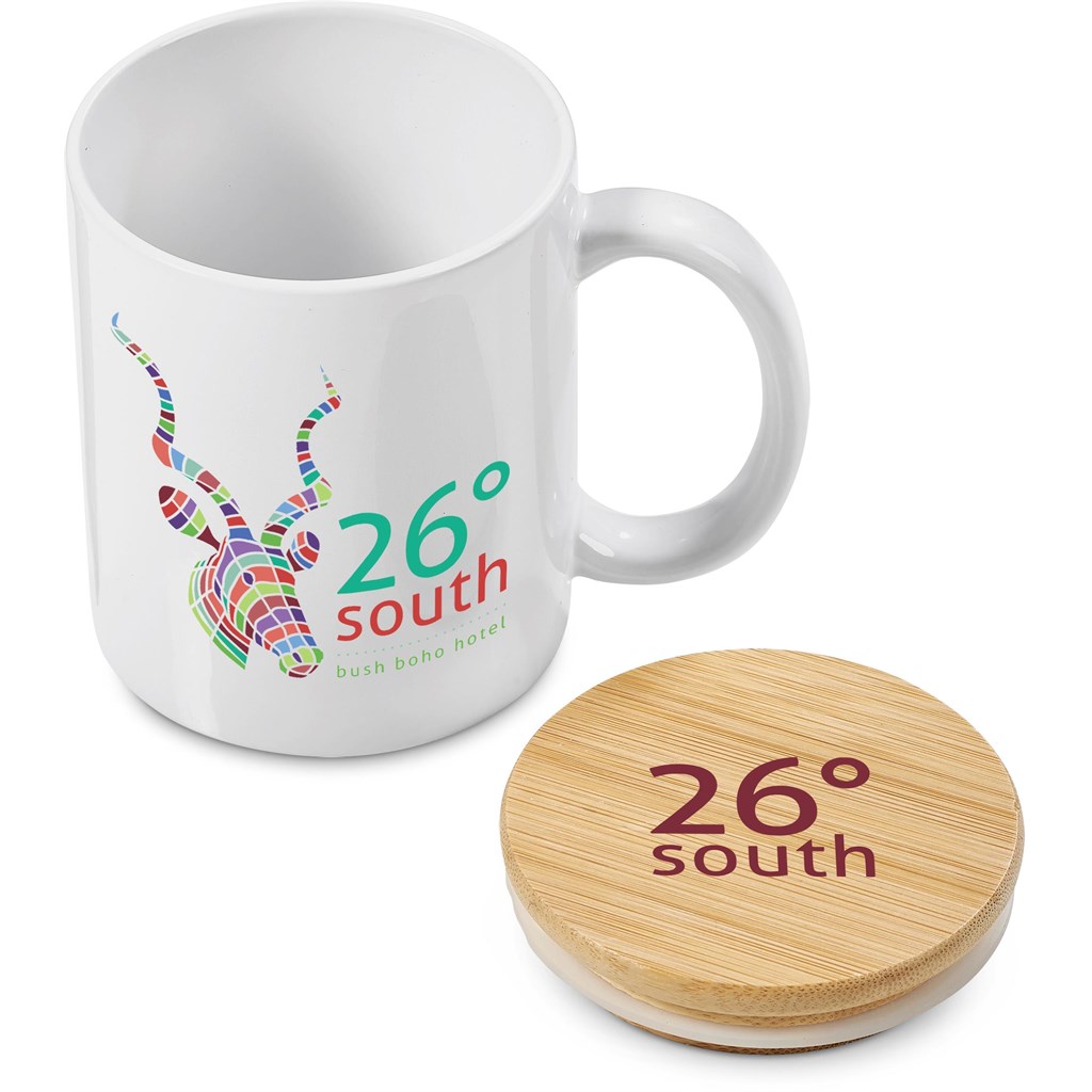 Sozo Bamboo & Ceramic Sublimation Coffee Mug - 330ml