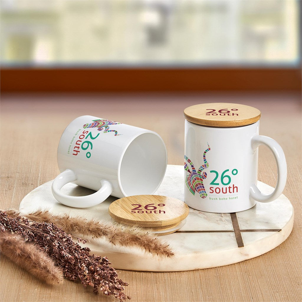 Sozo Bamboo & Ceramic Sublimation Coffee Mug - 330ml