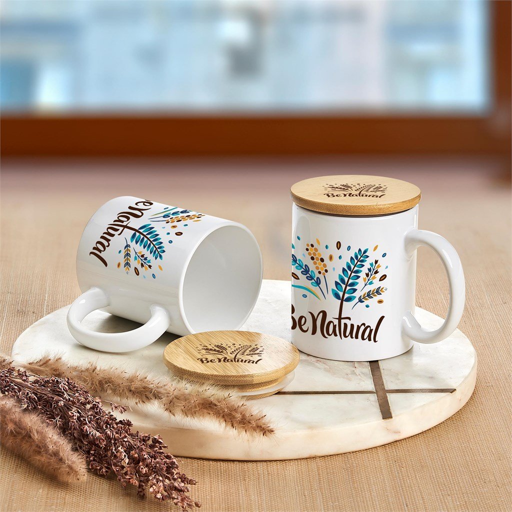 Sozo Bamboo & Ceramic Sublimation Coffee Mug - 330ml