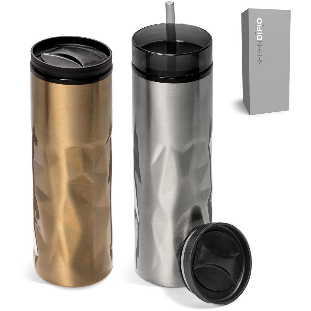 Serendipio Fire & Ice Stainless Steel & Plastic 2-In-1 Tumbler - 435ml - Silver