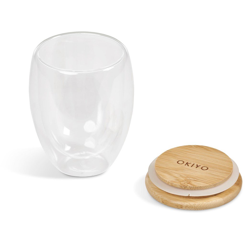 Moco Glass & Bamboo Double-Wall Cup - 350ml